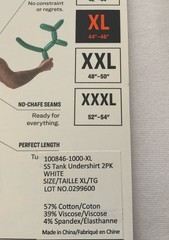 Men’s Pair of Thieves Fitted Tank Undershirt 2pk – White XL – Brand New