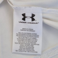 UNDER ARMOUR T-Shirt XL White Men’s Polyester Elastane Sportswear