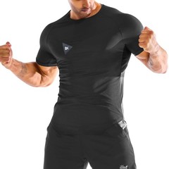 3 Pack Men’s Irregular Muscle Gym Shirts Quick Dry Sun Protection Workout Ath…