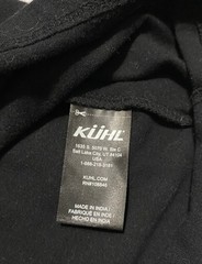 Kuhl Kommando Crew Shirt Mens Sz XL Black Long Sleeve Pullover Organic Cotton