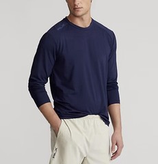 NWT $128 RLX Ralph Lauren Classic Fit Mesh Long-Sleeve T-Shirt Navy Men’s XL