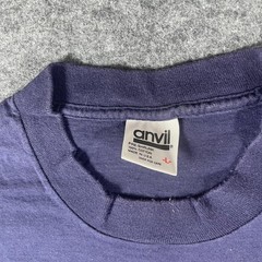 VTG Anvil T Shirt Adult Large Blue Long Sleeve E Company Echoes Native Cartoon