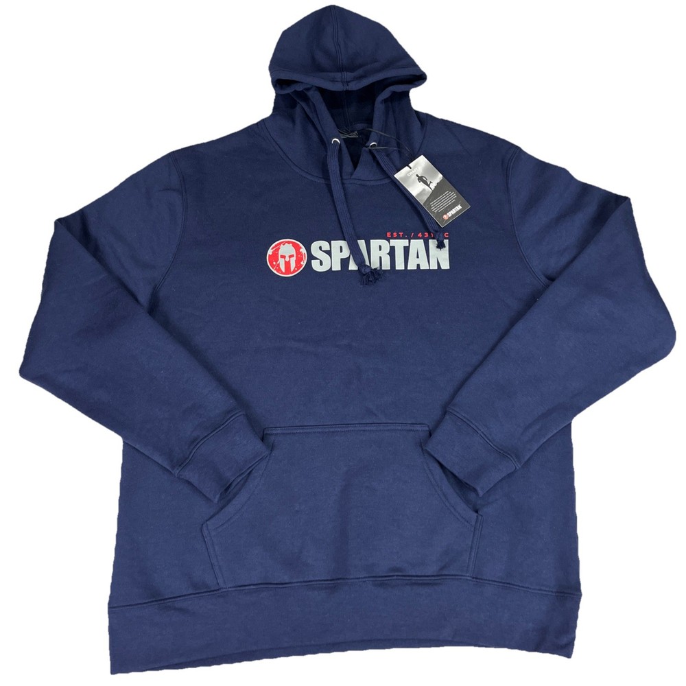 Spartan Race Hoodie Logo Men’s Size Large Navy Blue Classic