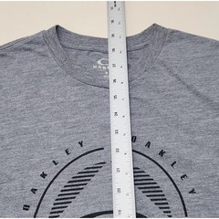 Oakley Men Graphic T-Shirt Gray Heathered Crew Neck Short Sleeve Size Medium