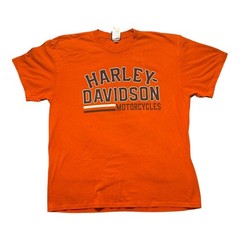 Harley-Davidson Panama City Beach FL Jet Graphic T-Shirt Orange XL