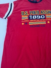 U.S. Polo Assn. Vintage Graphic T-Shirt, Red Ringer Tee, Men’s Size M