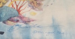 Vintage Liquid Blue Coral Reef Aquatic Paradise Tie Dye T Shirt Single Stitch L