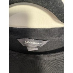 Eddie Bauer Mens Waffle Knit Thermal Long Sleeve Shirt Black Large Cotton Blend