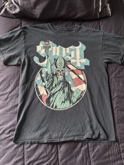 RARE Large Ghost Black To The Future 2016 Tour Liberty Shirt *FLAWS, SEE PHOTOS*