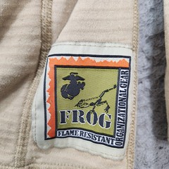 Insport Shirt Men Large Beige Grid Fleece Half Zip Polartec Frog Flame Resistant