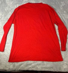 Avirex Graphic Waffle Knit Long Sleeve Shirt Red XL