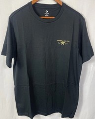 Converse Men’s Lot of 3 Logo Crew Tees in Black, White & Blue Pick Your Size NWT