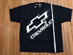 New GM Chevrolet Chevy 3XL 54/56 Logo Mud Slinger Slant Black Graphic TShirt (D5