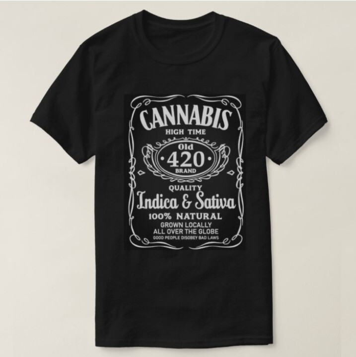 Cannabis 420 High Times Indica Sativa Smoke Weed 100% Cotton XXX-Large T-shirt