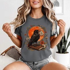 is He Vintage Dead Yet Dark Crow Raven Bird Humor Gothic T-Shirt
