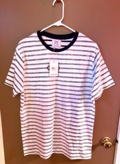 PX Clothing Navy striped t-shirt, Mens size L, NWT