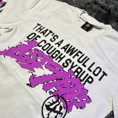 That’s a awful lot of cough syrup Men’s White Graphic Print Tee Double-Sided S