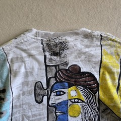 Pablo Picasso 10 Color Screenprint Overprint All Over Print Tee Tshirt L
