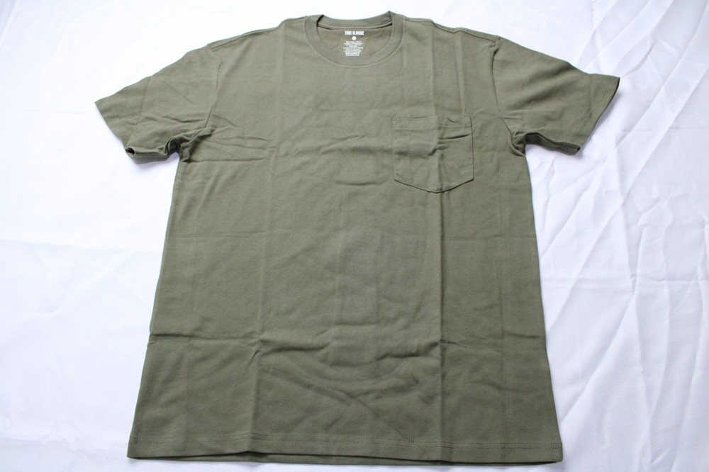 True Classic Men’s Heavyweight Pocket Crew T Shirt Assorted Colors & Sizes
