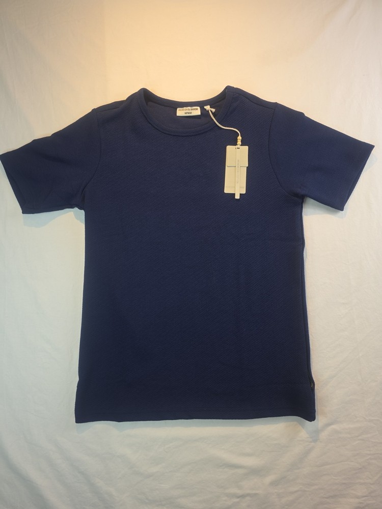 NWT Hudson & Barrow Knitwear Navy Blue Short Sleeve Size S
