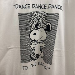 Snoopy Joy Division Unknown Pleasures Sleeveless T-Shirt XL White New