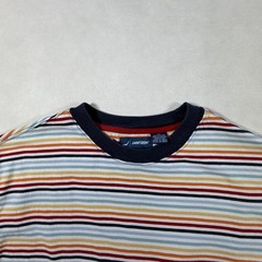 Jantzen Mens XL Ringer T-Shirt Multicolor Striped Cotton Short Sleeve Retro Tee