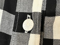 Vintage Fritzkittel Black/White Checkered Shirt Dress Maxi Women’s XL