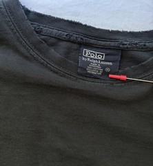 Men’s Vintage Polo by Ralph Lauren Shirt Medium Black W/Red Logo 90s