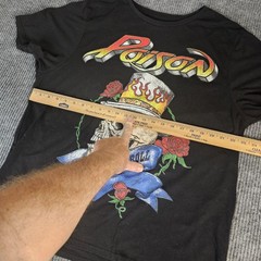 Poison Skull Top Hat Shirt Mens 2XL Black Rock And Roll Graphic Band Tee Rock