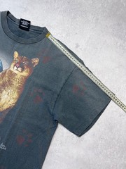 Vintage 1992 3D Emblem Cougar Wildlife Graphic T Shirt XL Made USA Single Stitch