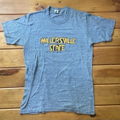 VTG Millersville State Tshirt Size XL Gray Short Sleeve Graphic Tee.