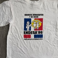 Vintage Sandria ENDESA 96 Shirt Mens Medium White Dominican Republic 90s Tee
