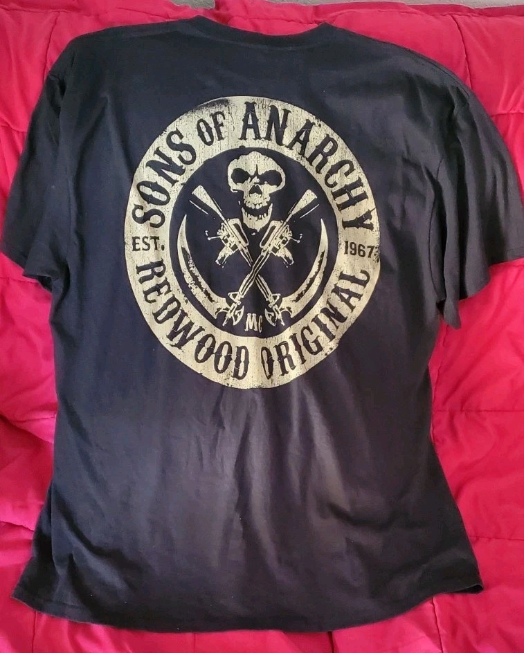 Sons of Anarchy Shirt Mens Sz 2XL Black Redwood Original MC TV Tee