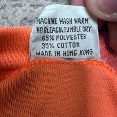 Vintage 90s Single Stitch Hong Kong Shirt Mens M Fluorescent Orange Tee Dim Sum