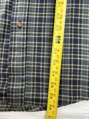 Mens Outdoors Long Sleeve Flannel Blue Plaid Shirt Sz L Button Down