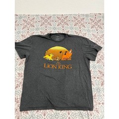 Disney The Lion King Mens XL T-Shirt Charcoal Gray Simba Timon Pumbaa Graphic Te