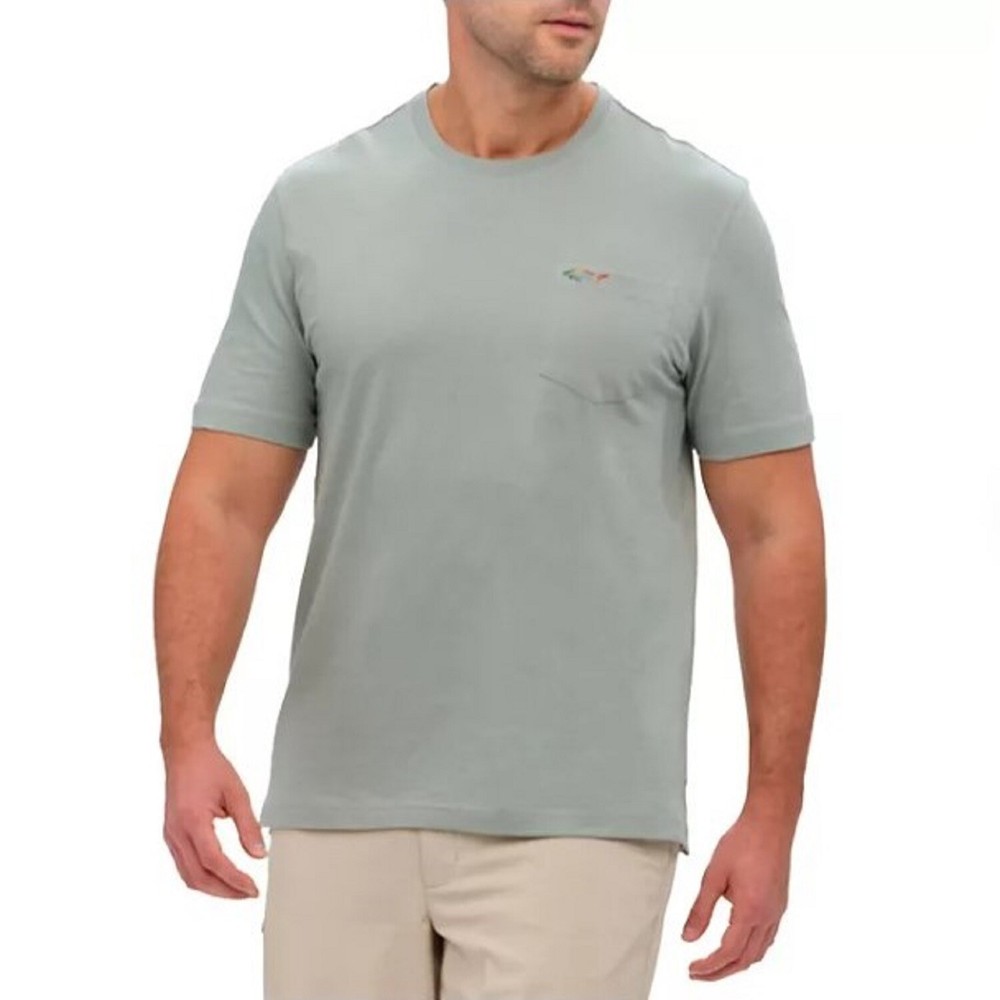 GREG NORMAN MEN’S COTTON T-SHIRT WITH CHEST POCKET MULTIPLE COLOR & SIZE NEW