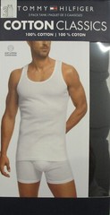 3 TOMMY HILFIGER COTTON BLACK GRAY WHITE RIBBED TANK TOP S M L XL XXL T-SHIRTS
