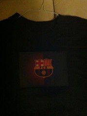 LED Barcelona FCB Soccer LED Sound Activated Shirt, Lights Up