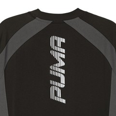 PUMA Bmw M Motorsport Lifestyle Crew Neck Long Sleeve T-Shirt Mens Black Casual
