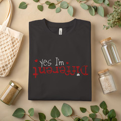 Yes I’m Different Upside Down Funny T-Shirt Unique Humor Graphic Tee Unisex A44