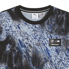 PUMA Bmw M Motorsport Colorsplash All Over Print Crew Neck Short Sleeve T-Shirt