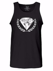 NEW MEN’S PRINTED DIAMOND COOL GRAPHIC DESIGN GYM BLACK WHITE BLUE RED Tank Top