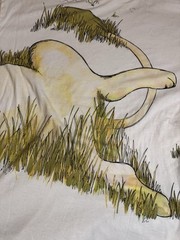 Vintage Lion Wrap Around Shirt AOP Nature Art Promo Gametracker Botswana RARE