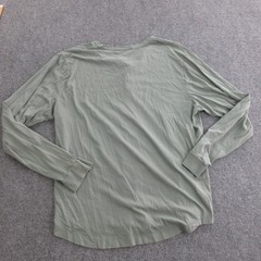 Buck Mason Henley Shirt Mens XL Green Long Sleeve 100% Cotton Casual Tee Top