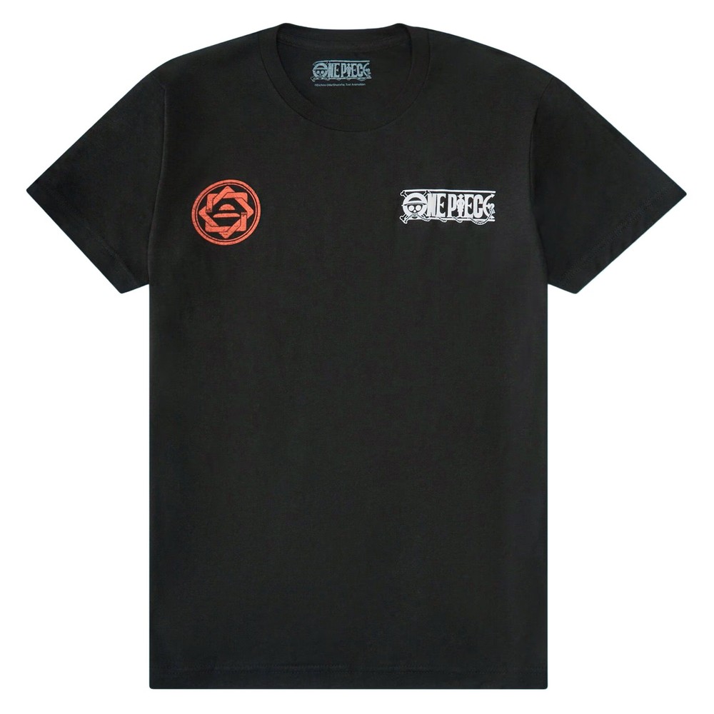 One Piece Shirt Men’s Luffy Front and Back Print Short Sleeve Tee