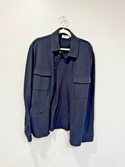 SAINT LAURENT Mens 2023/24 BLACK Button Up Shirt Jacket Boutique Piece Size XL