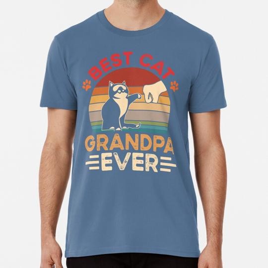 Best Cat Grandpa Ever Shirt Funny Lover Dad Gift For Owner S-5XL USA T-Shirt