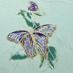Vintage Cyan T-Shirt Men’s Sz M Graphic Butterfly Nature Made In USA