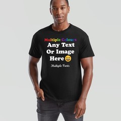 Personalised Unisex Tshirts Uk Customise With Any Text And Photo Longlasting